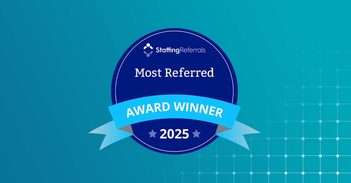 Staffing Referrals Most Referred Award Winner 2025